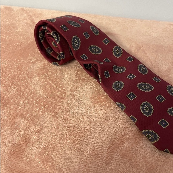 Allen Solly Other - Allen Solly Burgundy Geometric Men's Tie